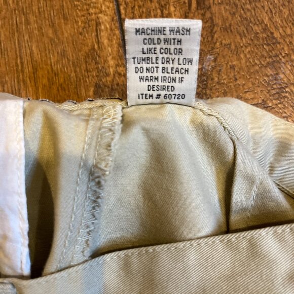 Vtg. Crossroads Flat Panel Pants Size 8 Short Length Beige 100% Cotton EUC - Picture 13 of 13